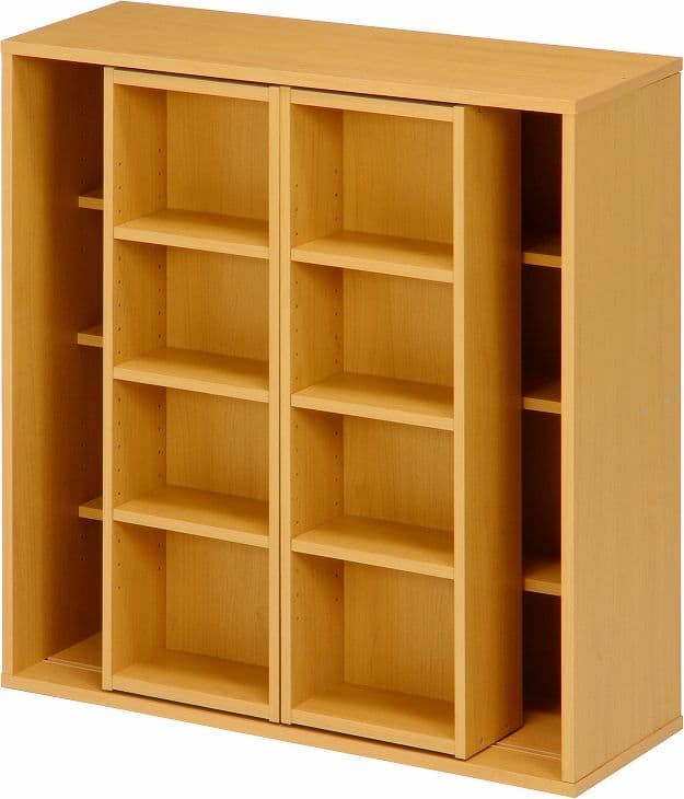 《新品・送料無料》ダブルスライドラック　ナチュラル