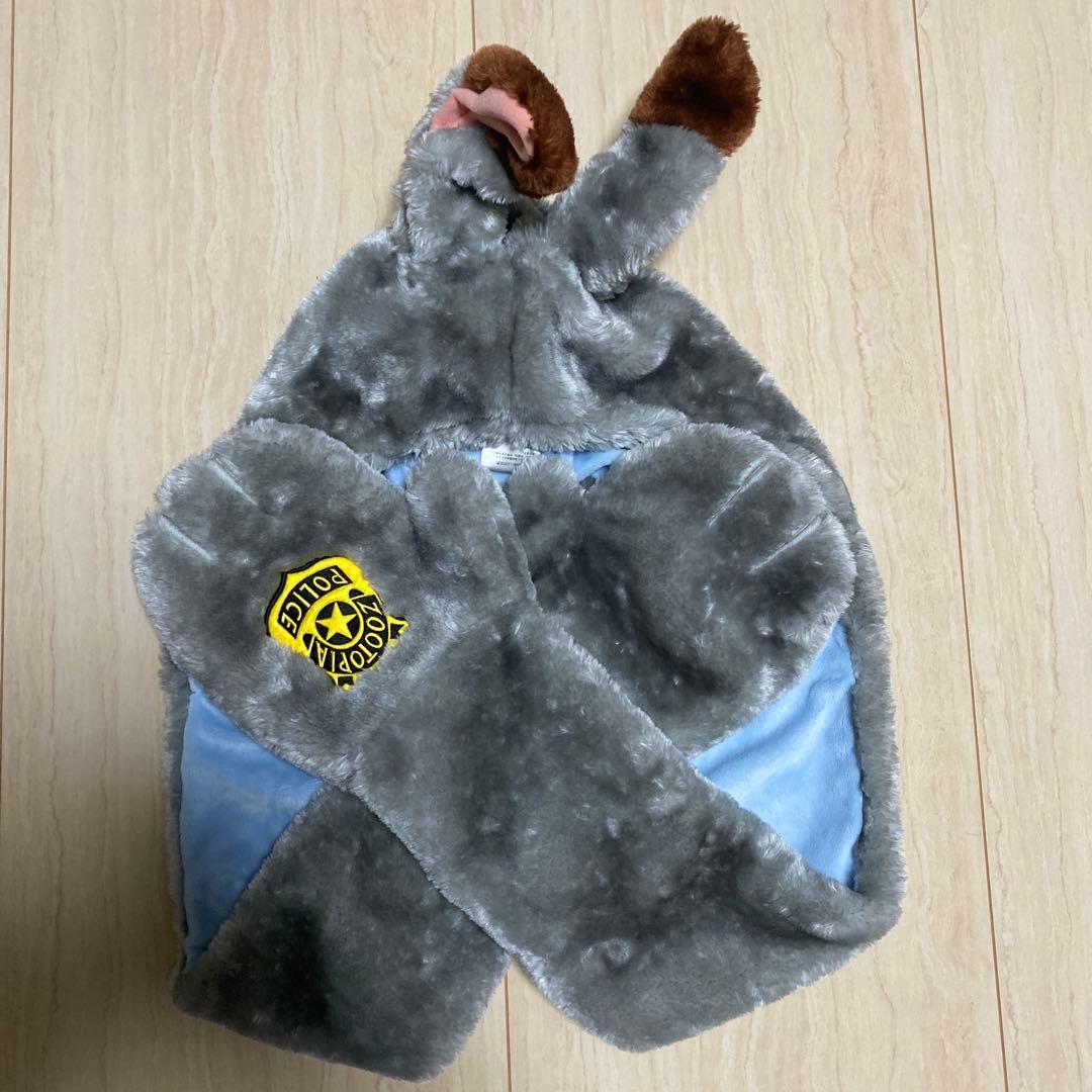 ディズニー ズートピア ニック ジュディ フード付き マフラー キャップ