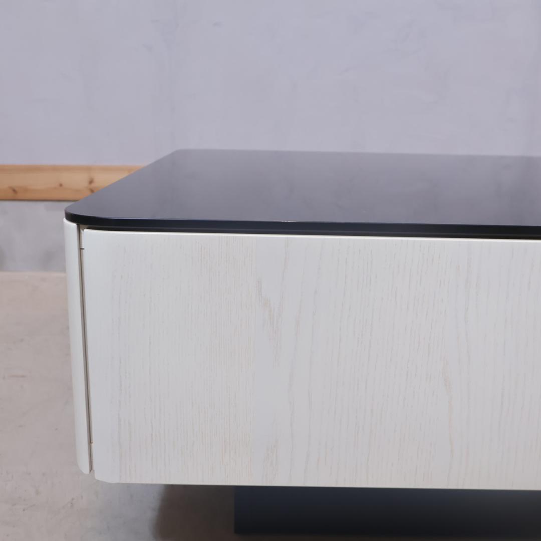 Meuble モーブル オークホワイト リビングテーブル 引き出し収納 テーブル