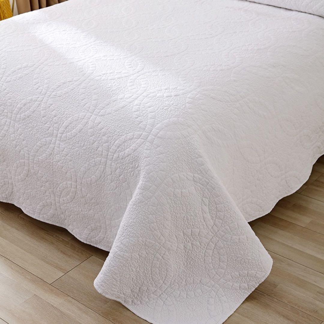 キルトベッドカバー3点セット綿マルチカバー キルティング 284B