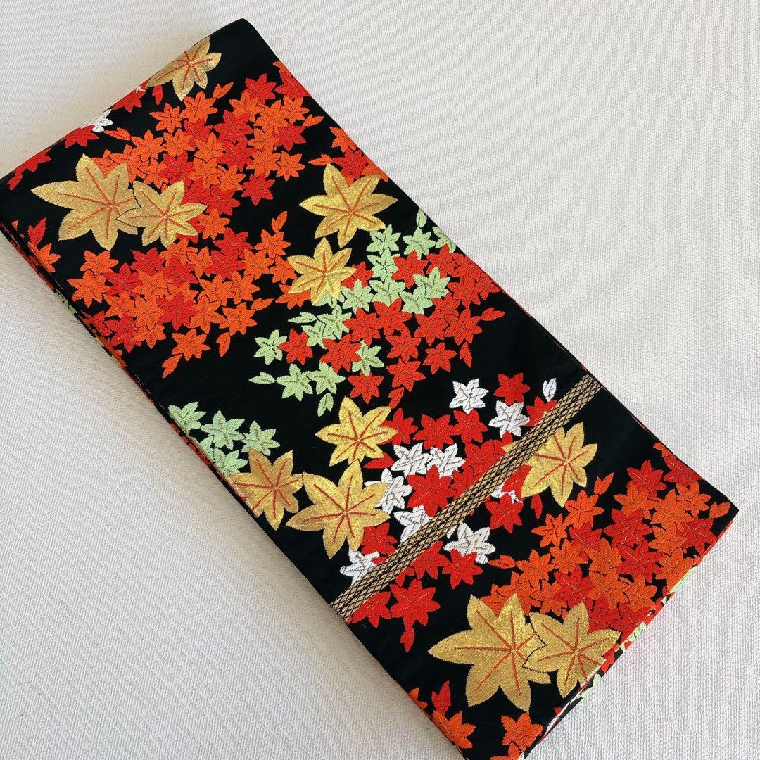 七五三　７歳　女の子　フルセット　オレンジ×白　市松　小物セット