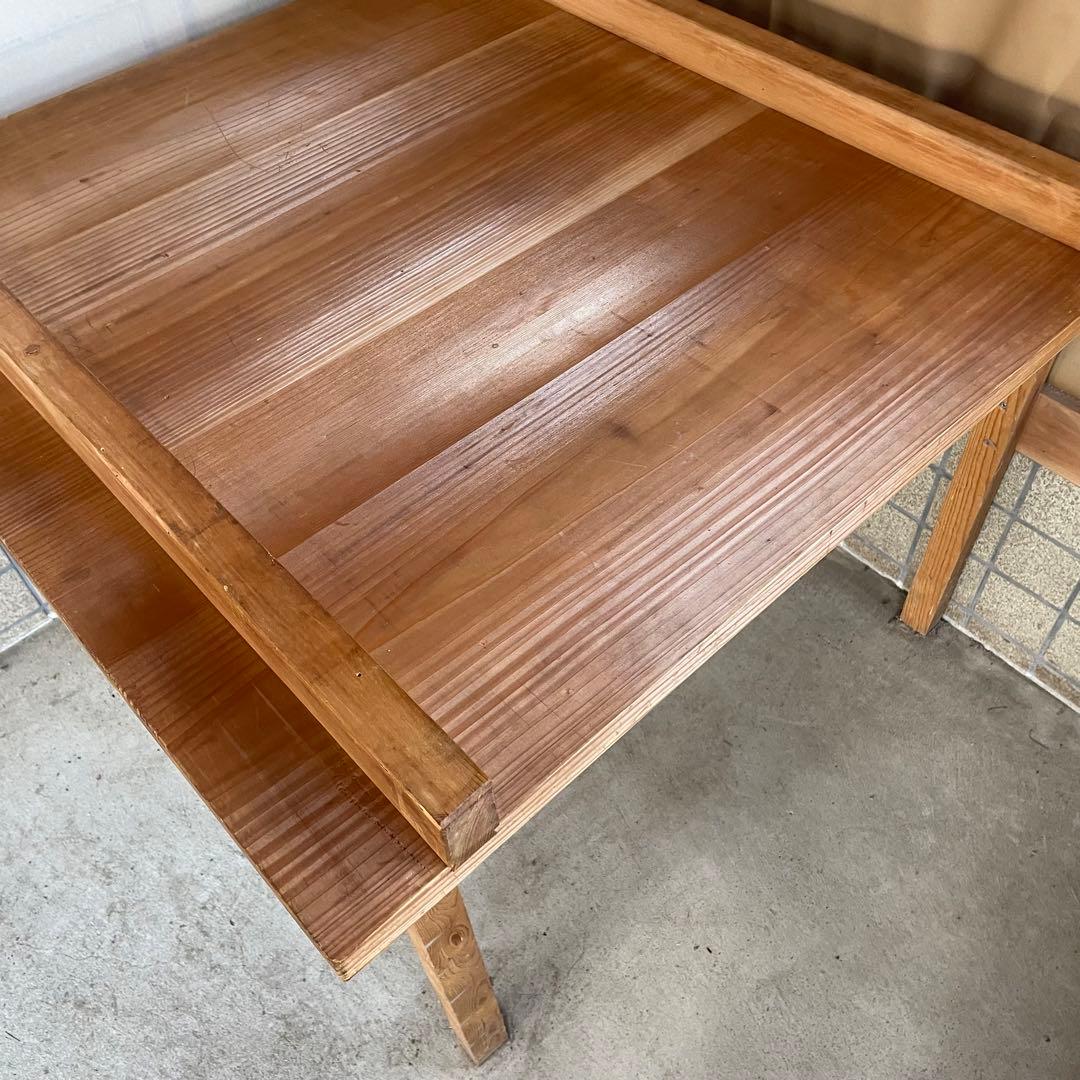 手打蕎麦道具】高級桧(白木)めん台 脚付き 延し台 オーダー品 一点物