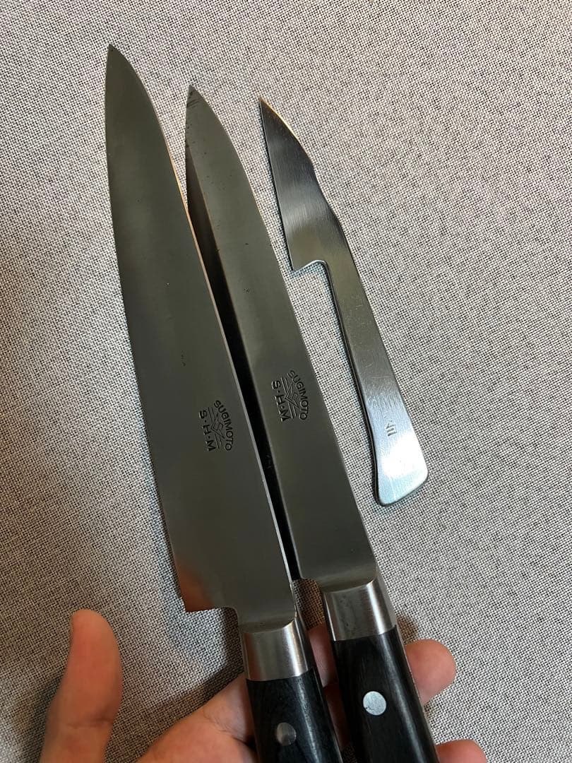 杉本SHM牛刀2本と界孝行1本白鋼製Sugimoto shm - メルカリ