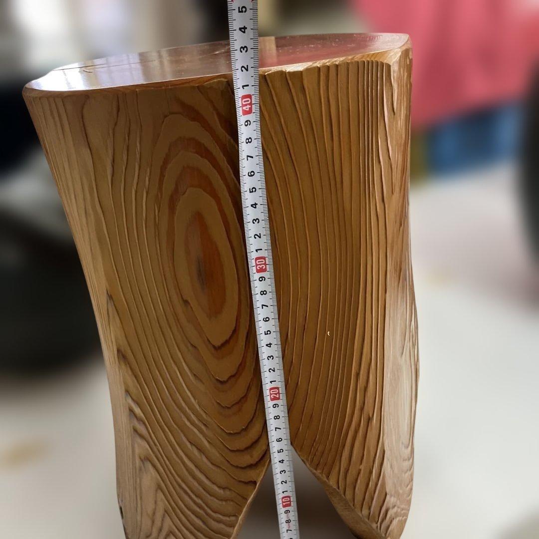 お値下げしました。さわら丸太椅子