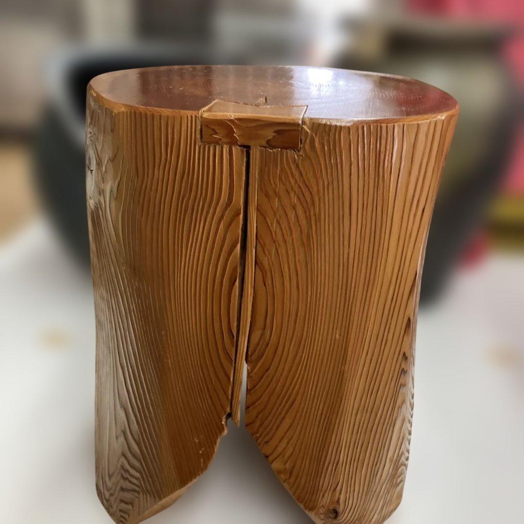 お値下げしました。さわら丸太椅子