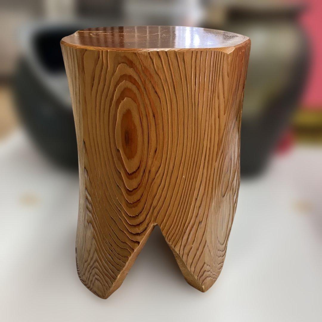 お値下げしました。さわら丸太椅子