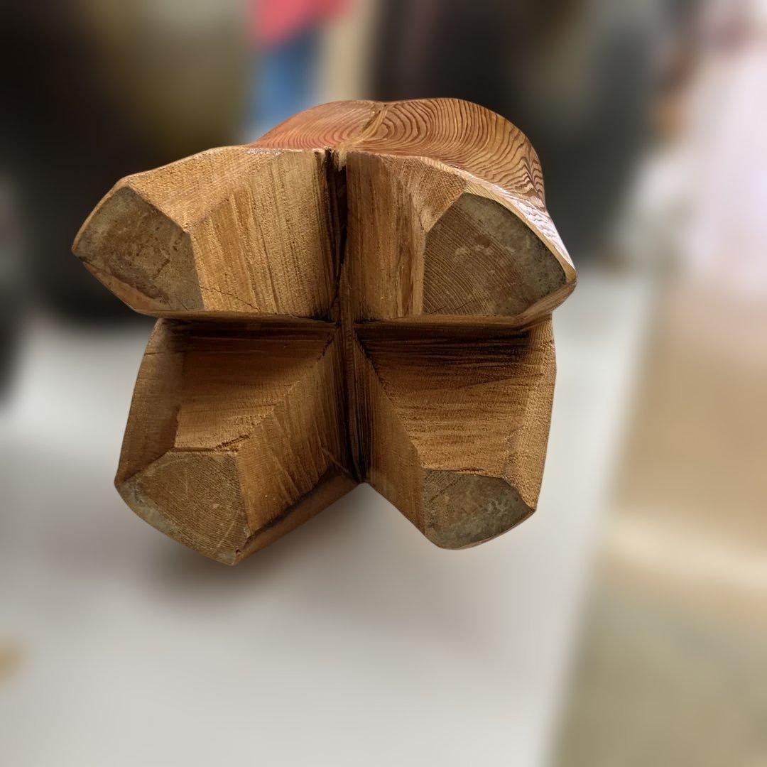 お値下げしました。さわら丸太椅子