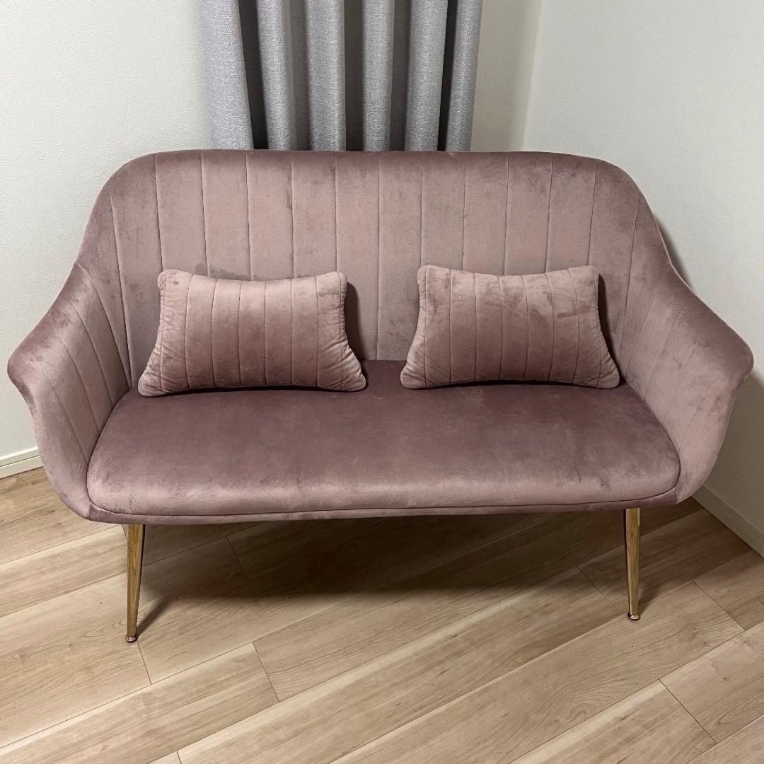 ASHEL jelly スモーキーピンク ソファ