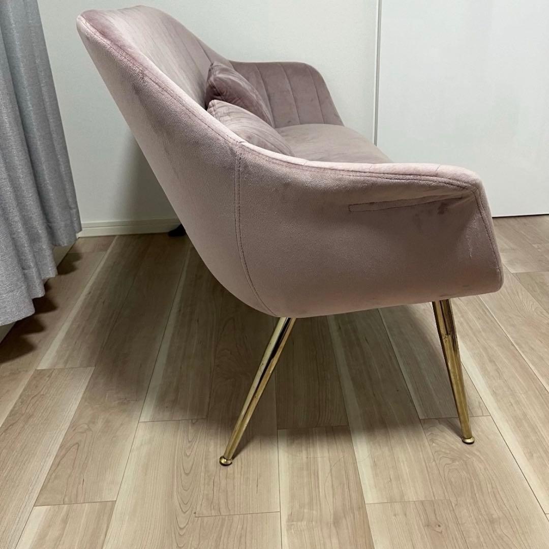 ASHEL jelly スモーキーピンク ソファ