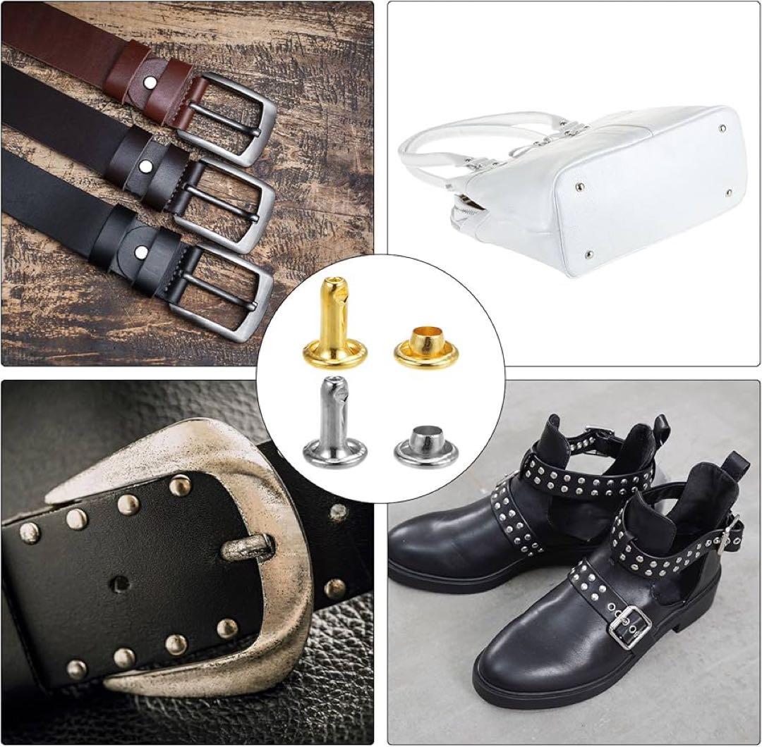 金属スナップボタン 200個セットレザーリベット12 x 8mm レザークラフト