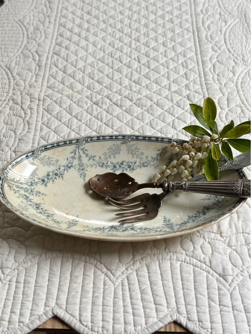 ◆フランスアンティーク｜ラスト1点100年前クレイユエモントロー、楕円、ラヴィエ