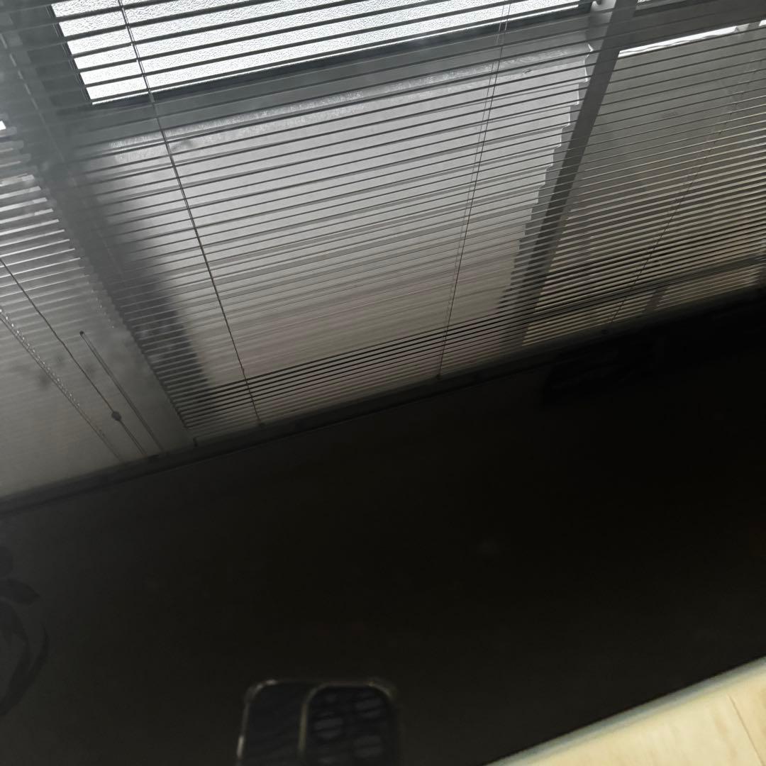 鏡面 白と黒の波模様センターテーブル カフェ ローテーブル