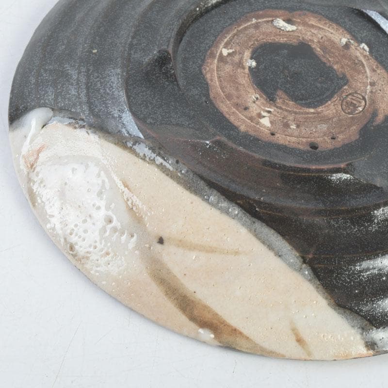 和食器 織部焼 竹里庵 葵窯 加藤春二作 草文皿 十客 共箱 V 9735