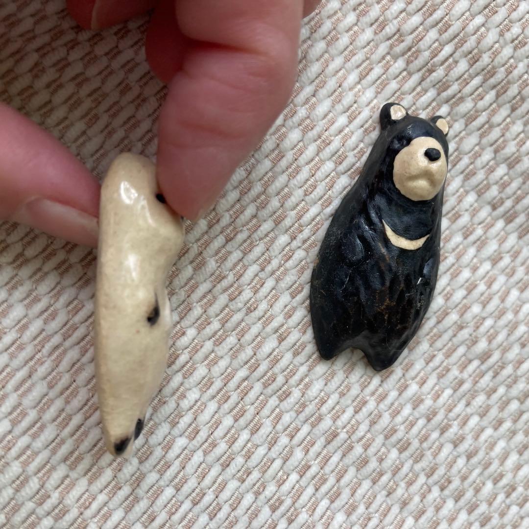 KIYATA クマ、ラッコ陶器製箸置　未使用