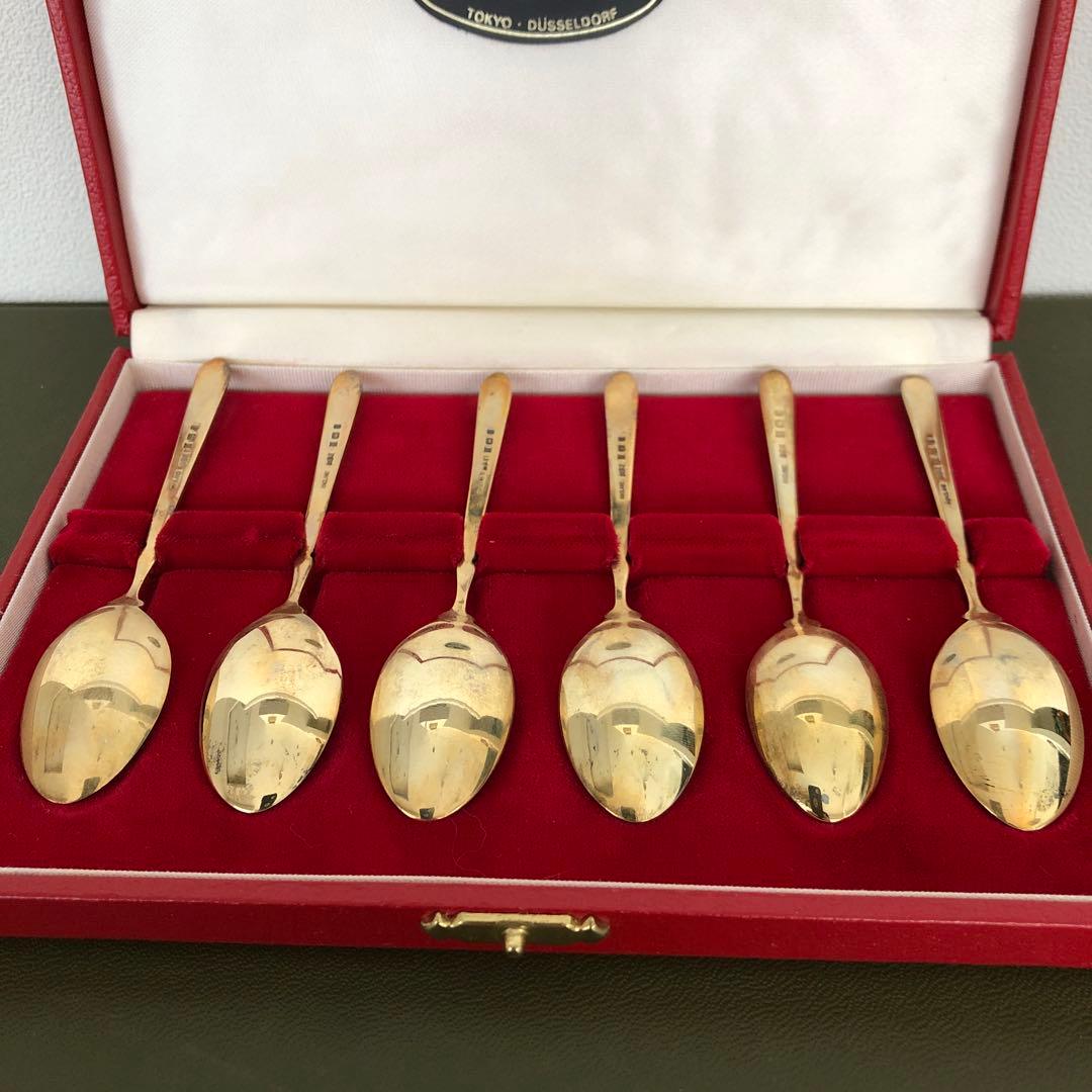 ヴィンテージ　S.J.Rose & Son 純銀製　スプーン6本　七宝　シルバー