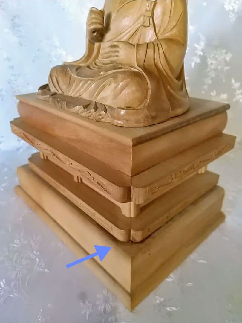 僧形坐像 法然上人坐像 #074 ◆白檀 木彫 仏像