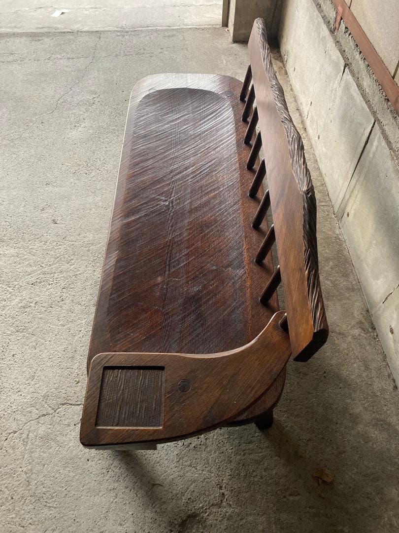 民藝椅子 無垢材 骨董家具　長椅子