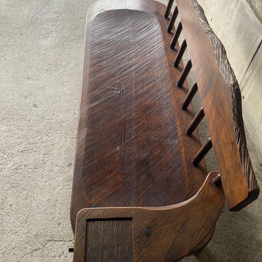 民藝椅子 無垢材 骨董家具　長椅子