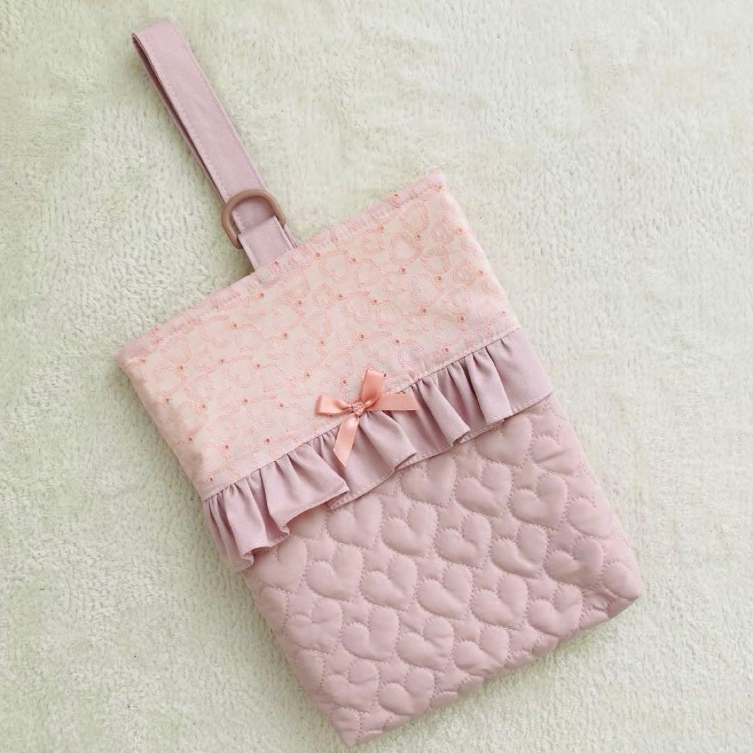 【ハンドメイド】入園入学グッズ(ハートレース×フリル×ハートキルティング)