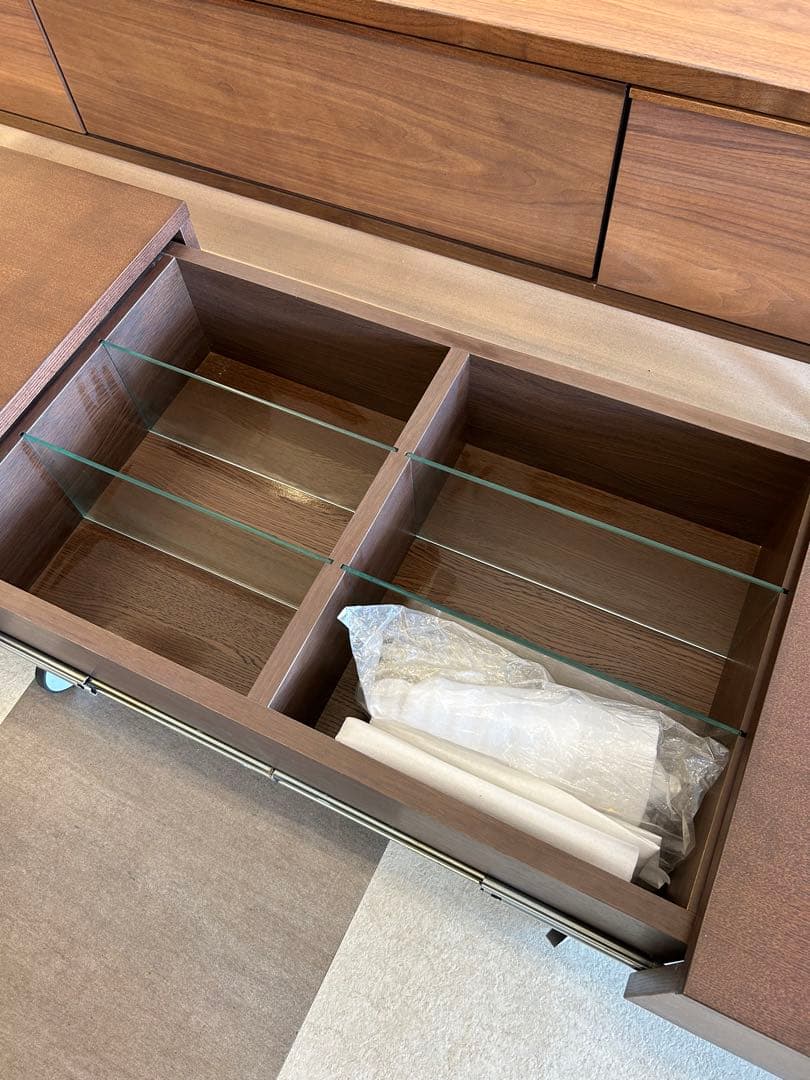 アウトレット☆センターテーブル リビングテーブル ロータイプ キャスター 収納付