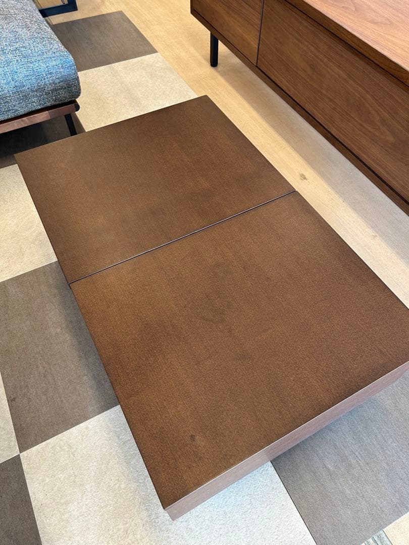 アウトレット☆センターテーブル リビングテーブル ロータイプ キャスター 収納付