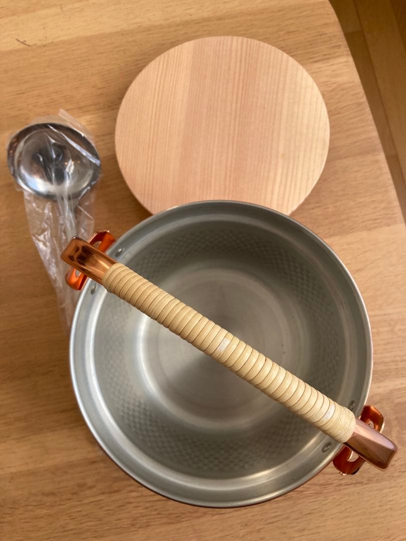 新光金属株式会社 銅製 鍋 未使用品 お玉付き ばんや鍋 山菜鍋 いろり鍋