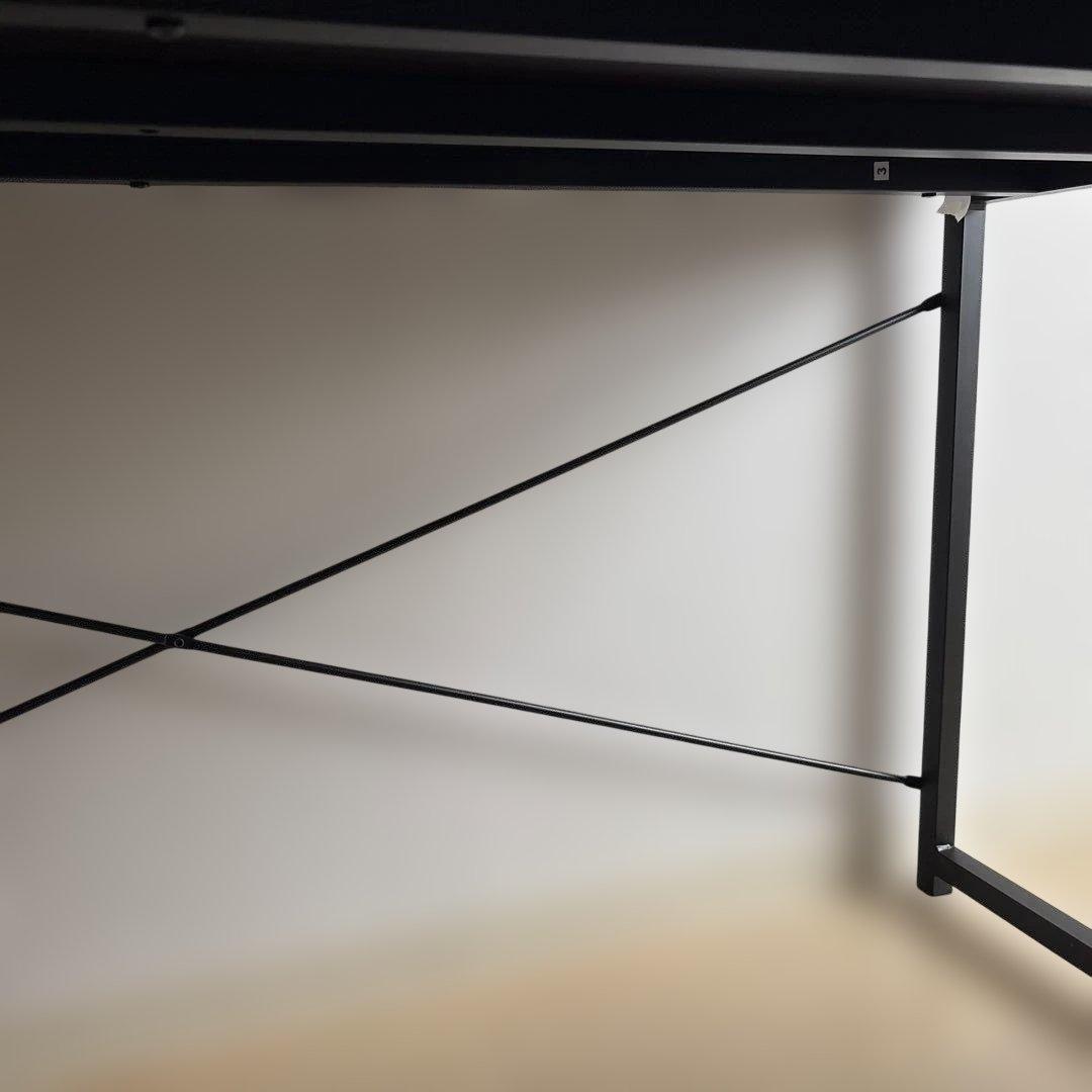 送料無料 シンプルデスク 幅140cm ブラウン ワークデスク