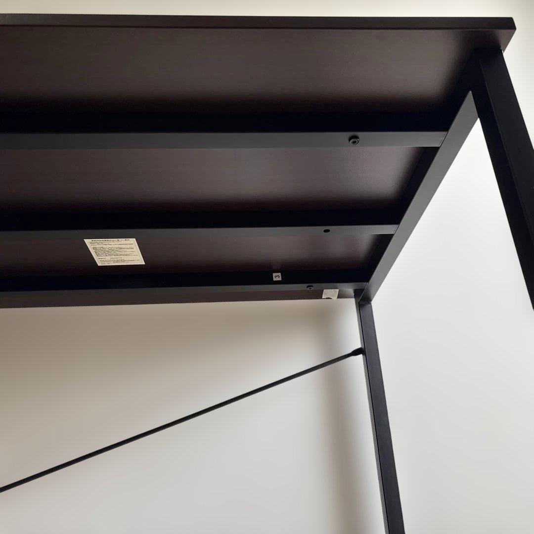 送料無料 シンプルデスク 幅140cm ブラウン ワークデスク