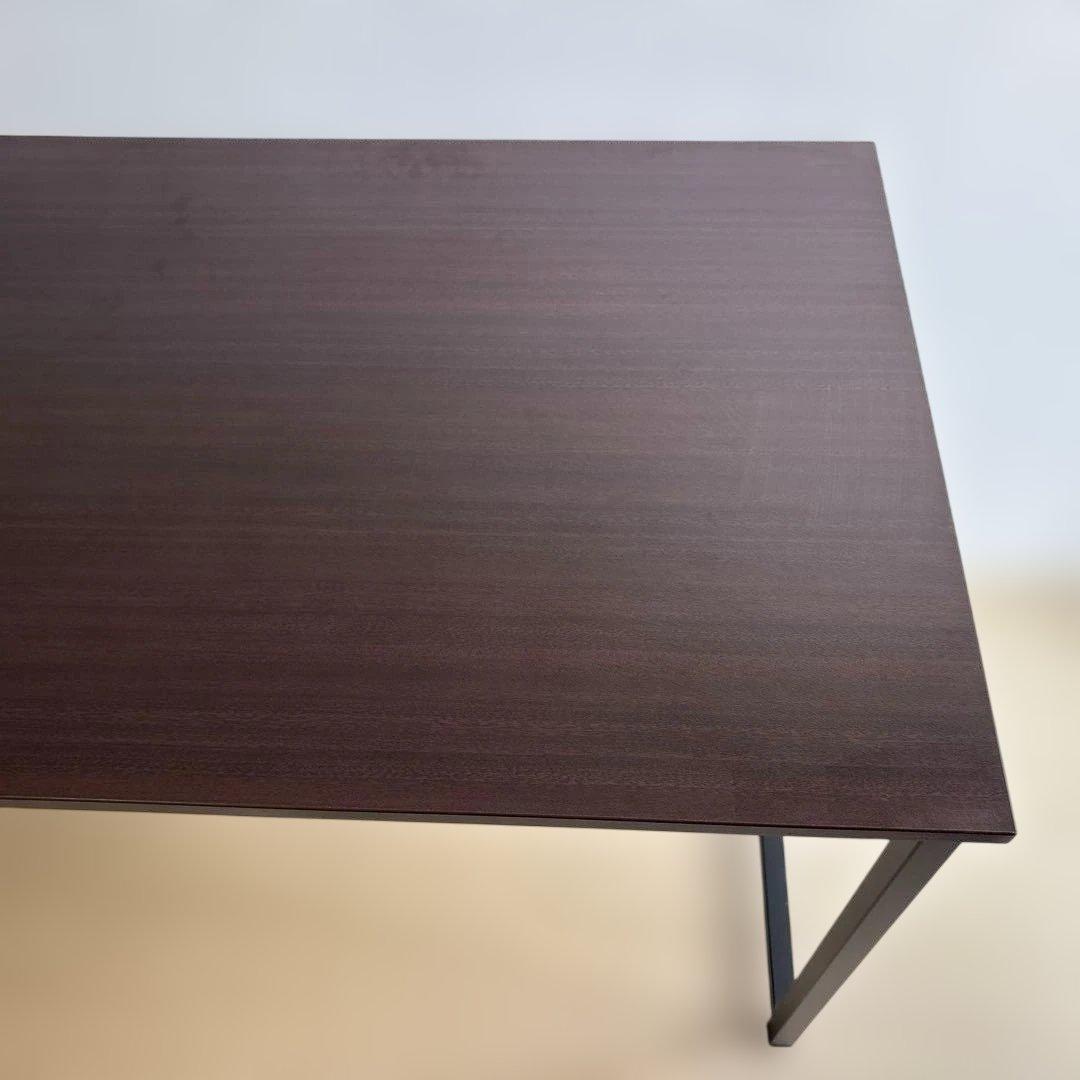 送料無料 シンプルデスク 幅140cm ブラウン ワークデスク