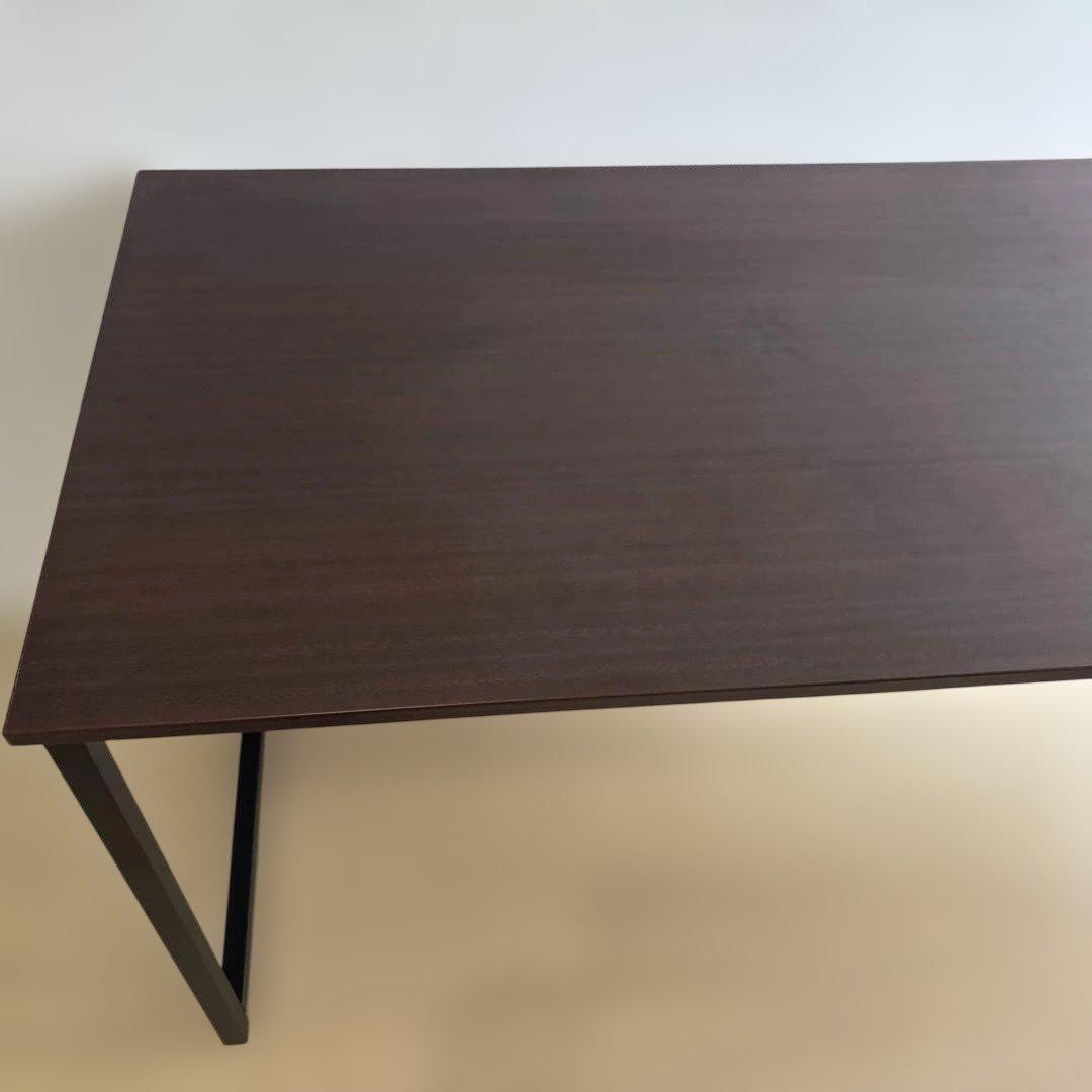 送料無料 シンプルデスク 幅140cm ブラウン ワークデスク