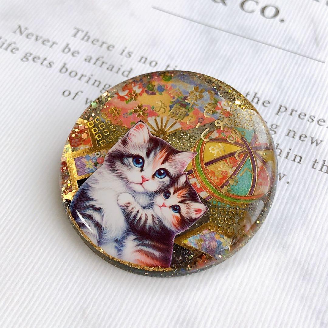 NO.23❤猫3つ子ちゃん 自転車❤レジンヘアゴム❤