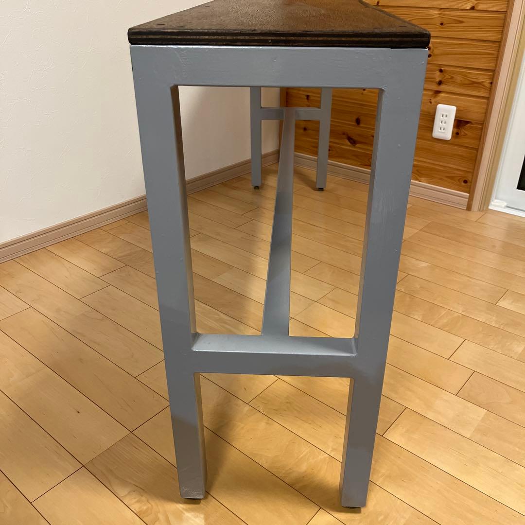 天板木製 作業台 鉄脚テーブル リメイク