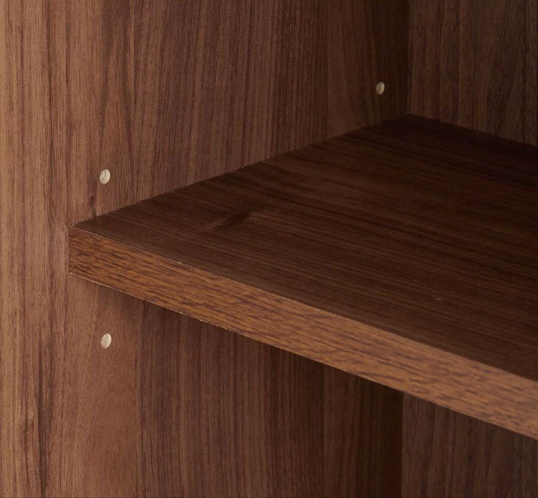 ベルメゾン　ダークブラウン　鍵付き本棚 3段　同人誌