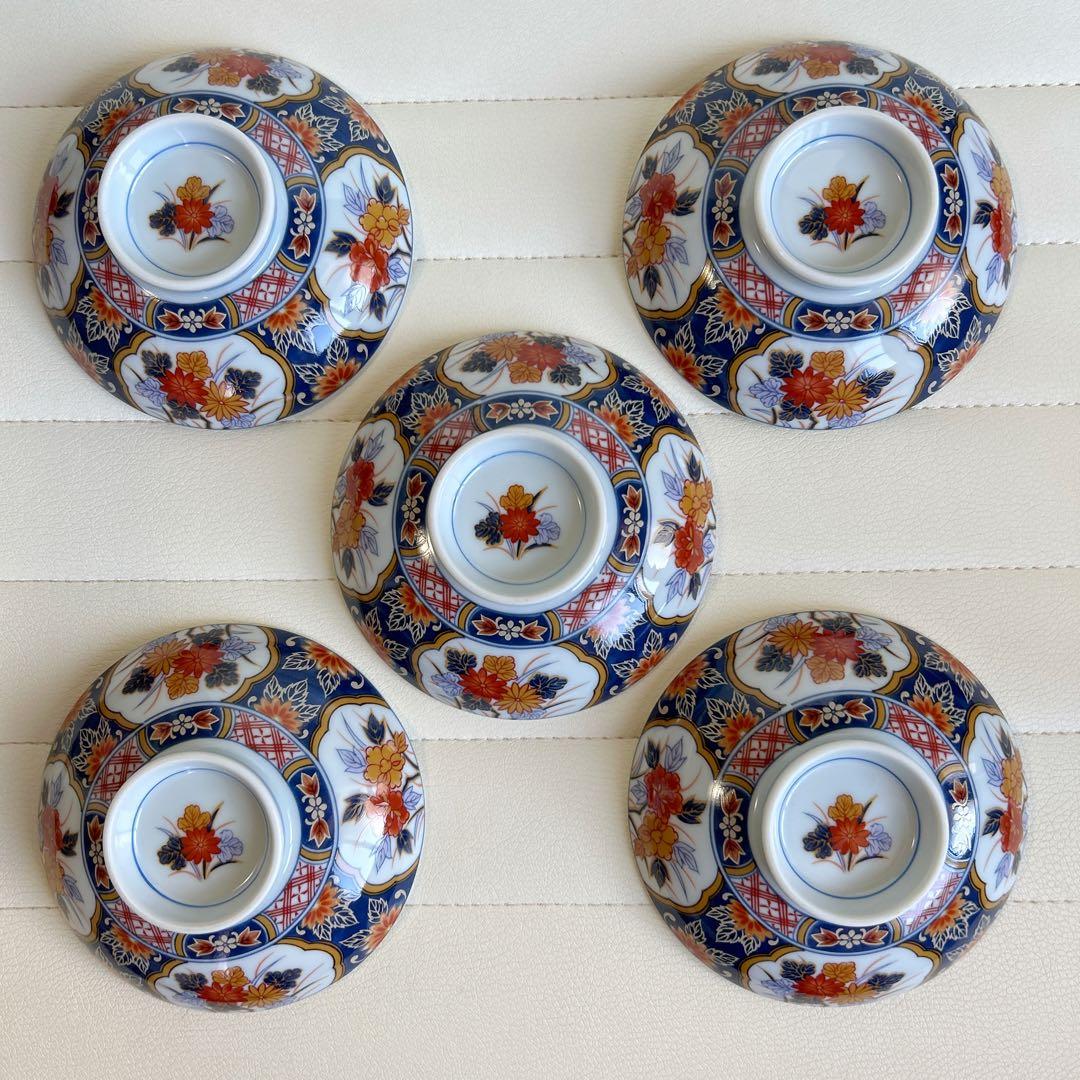 サクラうー特価』美濃焼庫山窯蓋付どんぶり5客鶴金彩