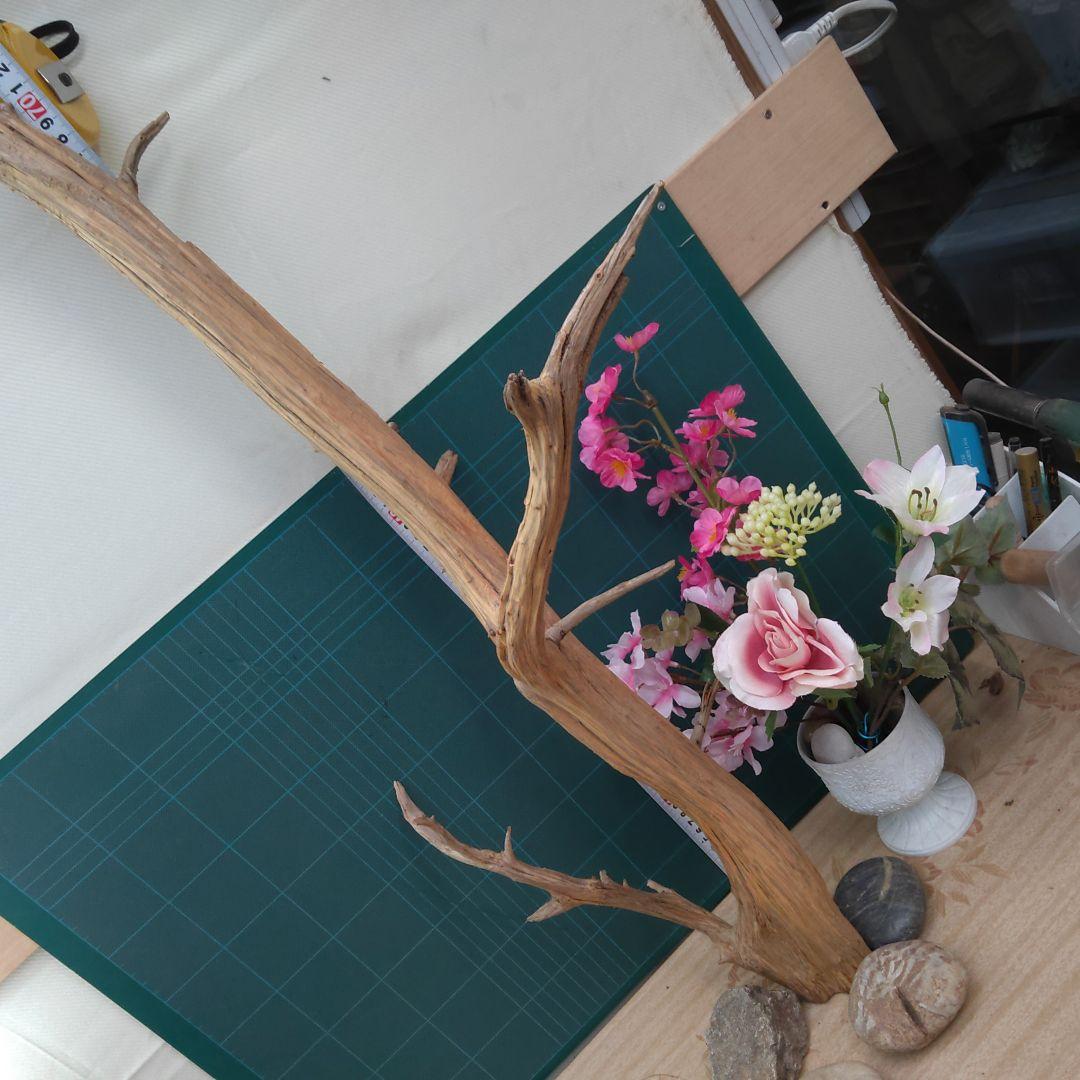８３５天然流木生け花素材７７cm