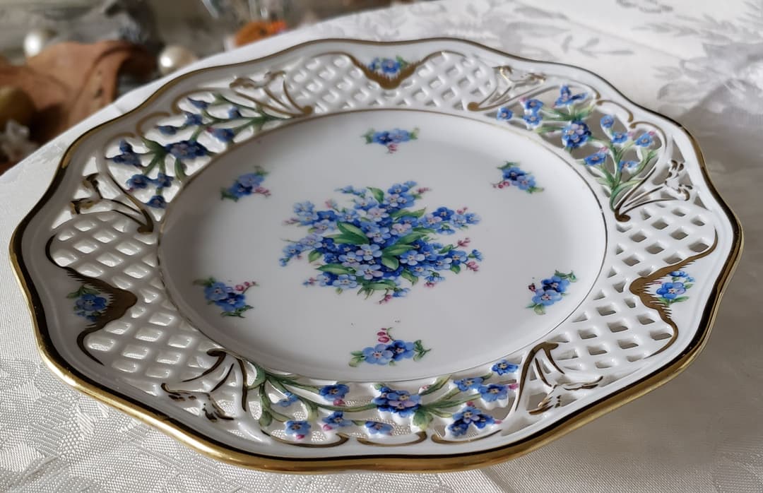 シューマン ⑰ ババリア 勿忘草 ピアス プレート 21.5cm