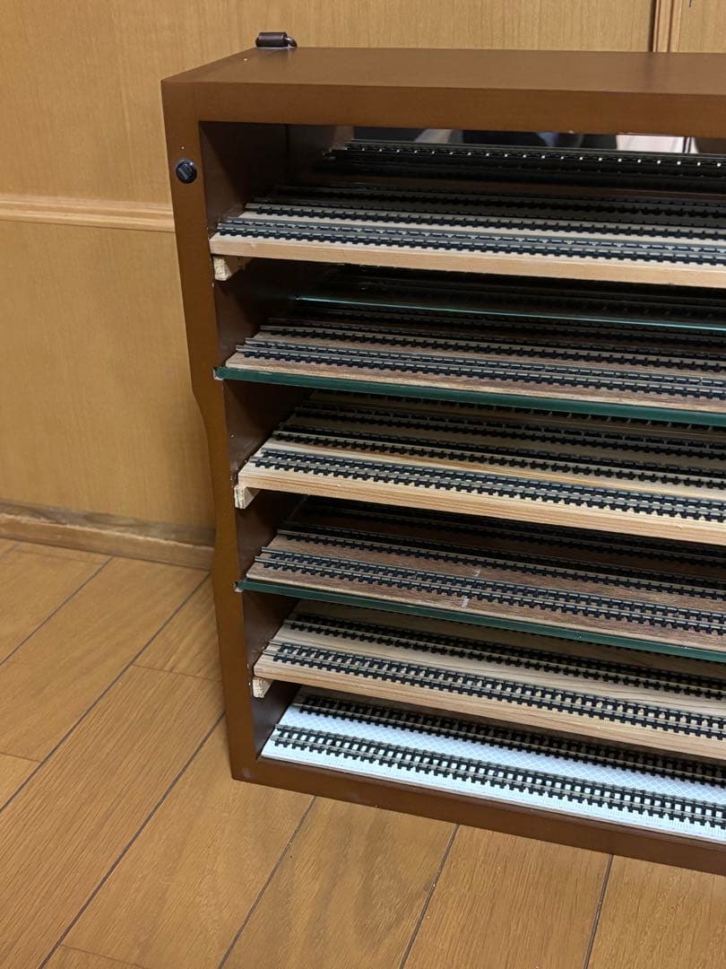 Nゲージ　棚　自作棚　BOX ケース　レール付き　DIY