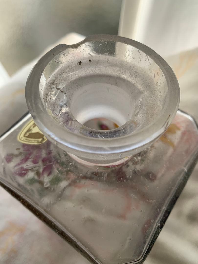 ドイツ ヴィンテージ ガラス薬草酒用ビン ボタニカル 蚤の市