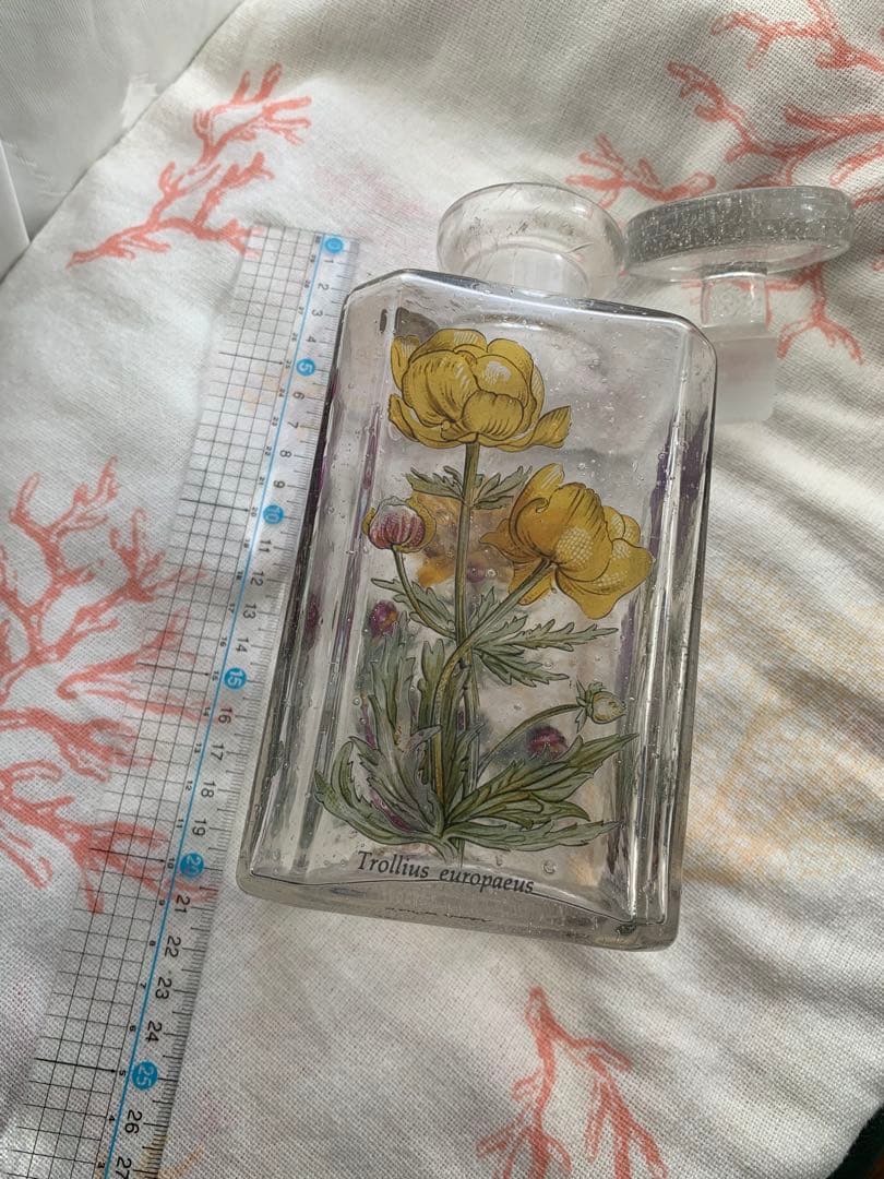 ドイツ ヴィンテージ ガラス薬草酒用ビン ボタニカル 蚤の市