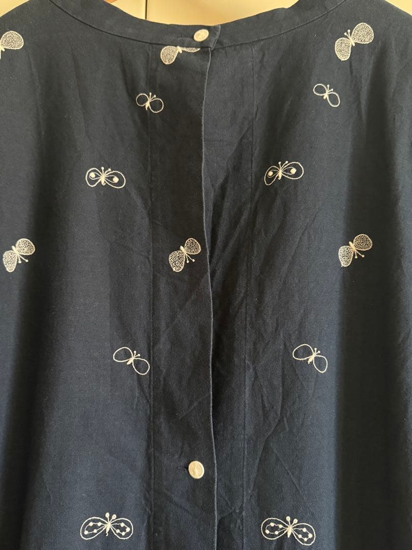 mina perhonen choucho 割烹着 navy