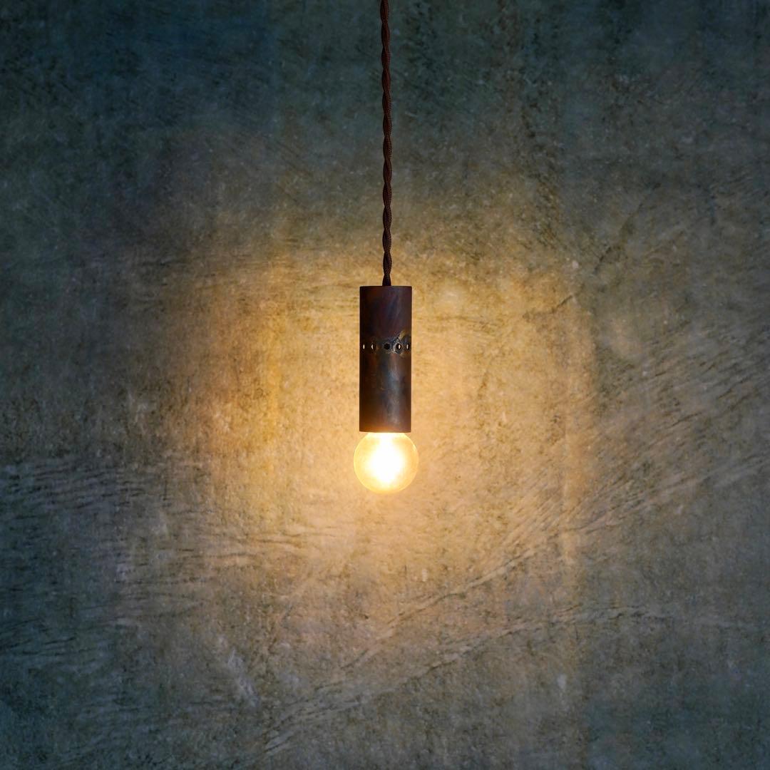 【一点物】粒-tubu- (銅のペンダント照明器具)