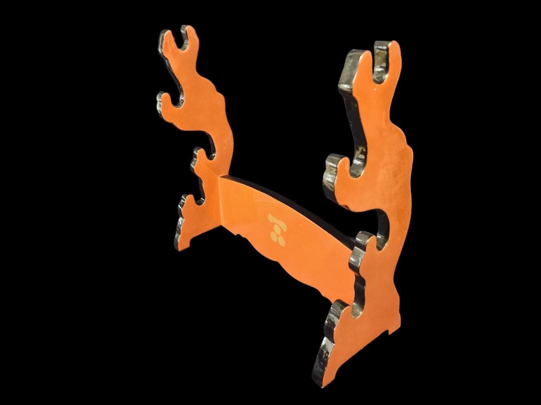 長門三つ星 家紋 刀掛け 3本掛け 約45x46x18 1.7kg 骨董1118