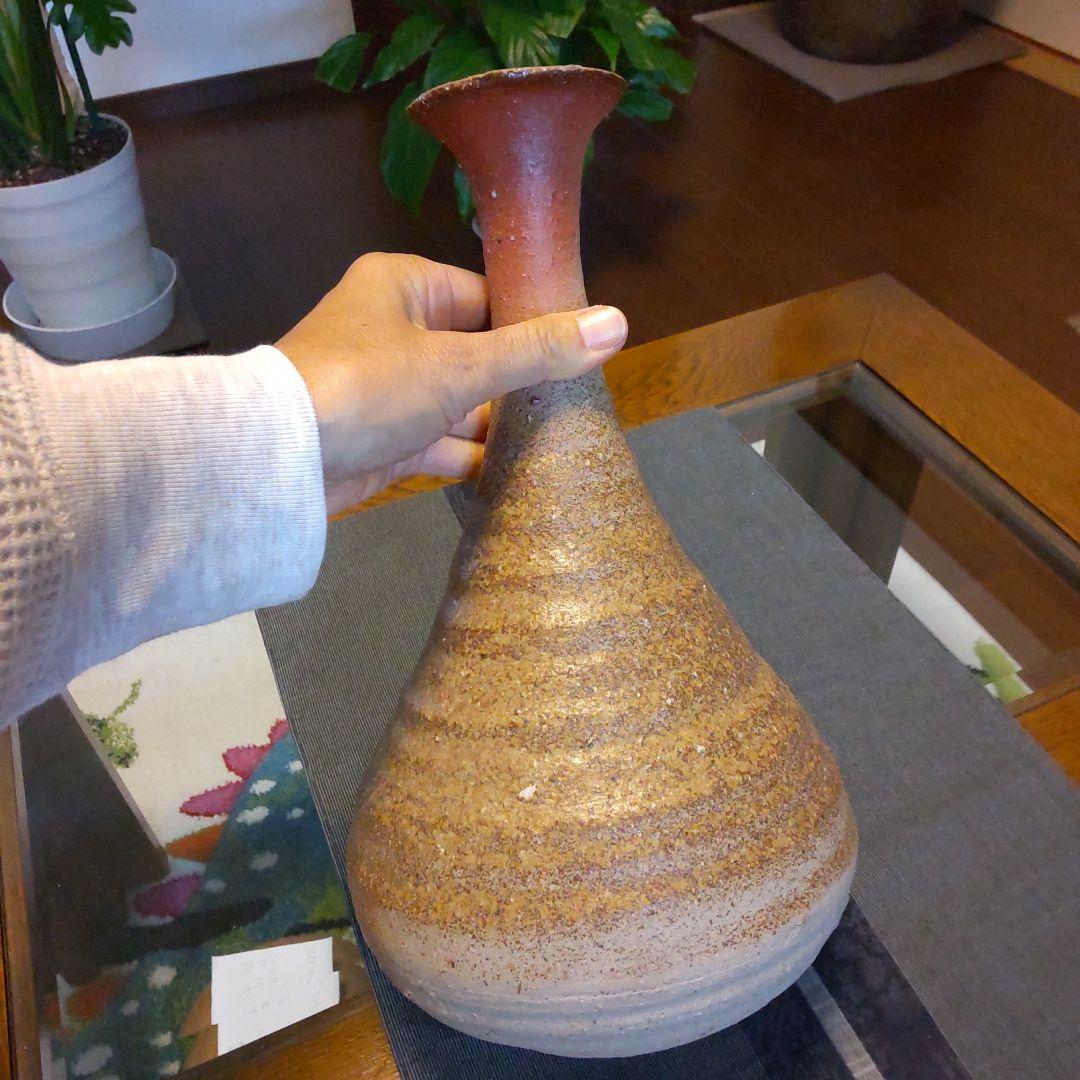 美しい　鶴くび　53　備前焼