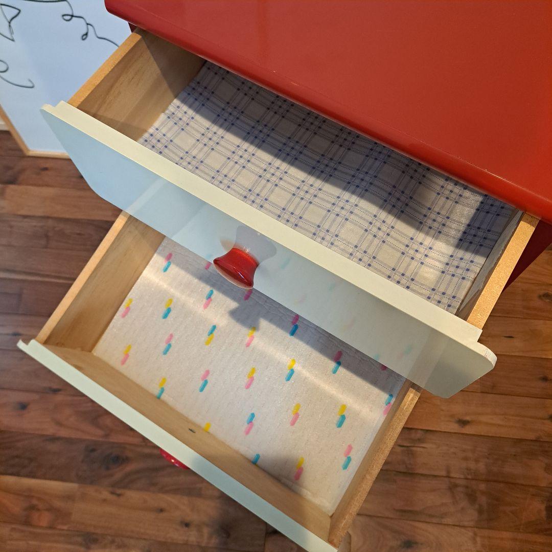 大幅値下げ スペースエイジ レトロ チェスト 赤 白 - メルカリ