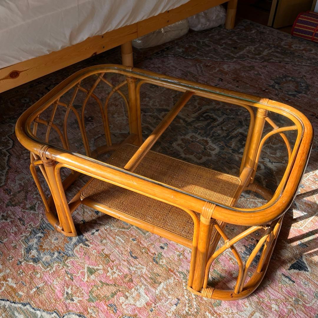 ナチュラル ラタンテーブル