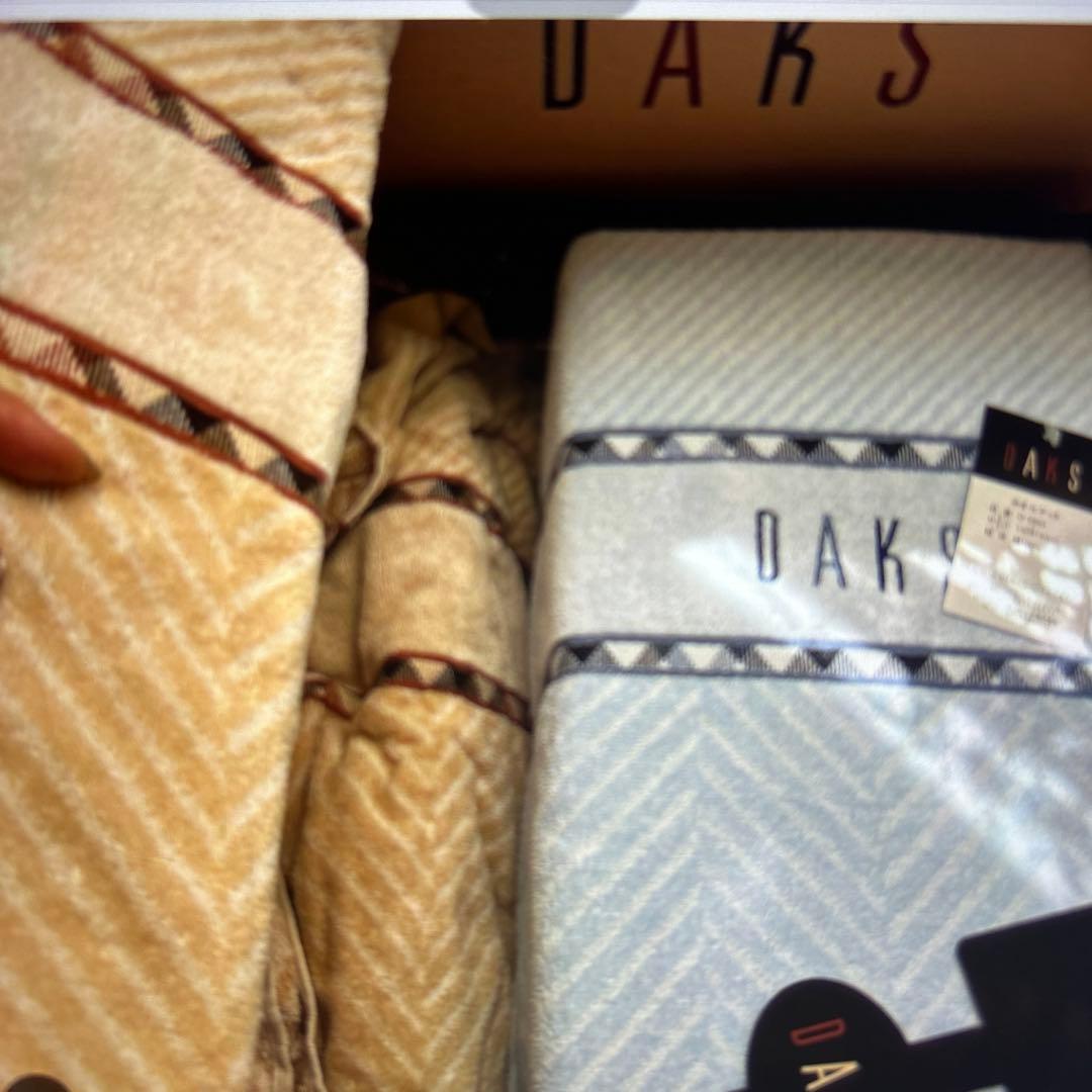 新品保管品　DAKS ダックス　タオルケット2枚組　140✖︎190