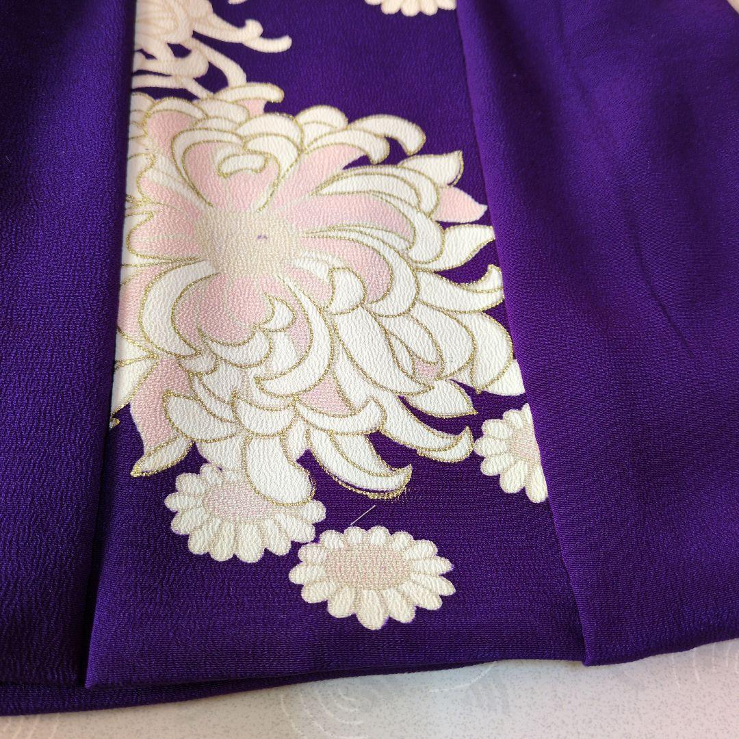 七五三3歳正絹手縫いの被布と巾着のセット（中綿無し）