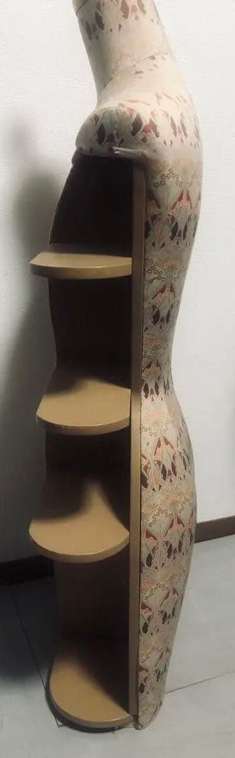 アンティーク　什器　キャビネット　トルソー　棚　レトロモダン　裁縫箱