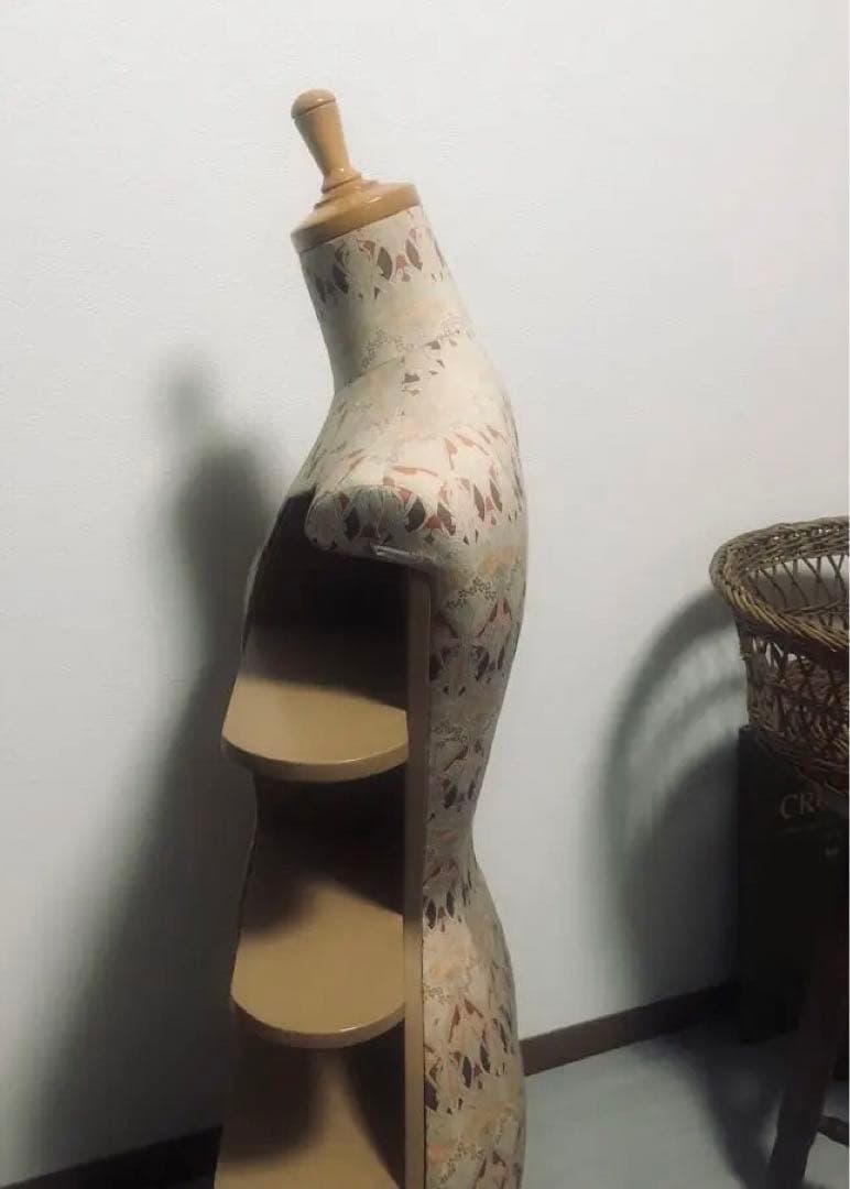 アンティーク　什器　キャビネット　トルソー　棚　レトロモダン　裁縫箱