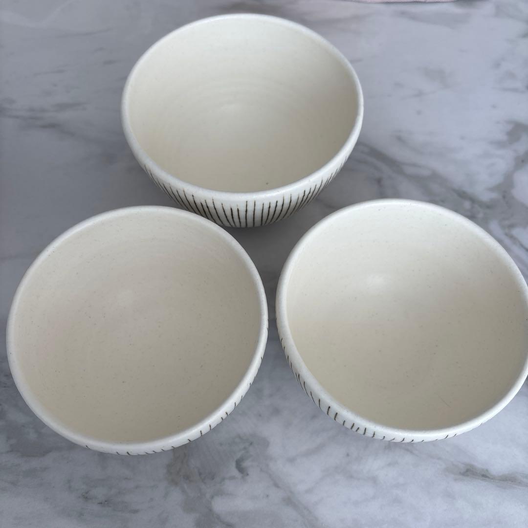 文五郎窯 奥田章（TSUBO-BUN）十草丸碗 SとSS 計3点